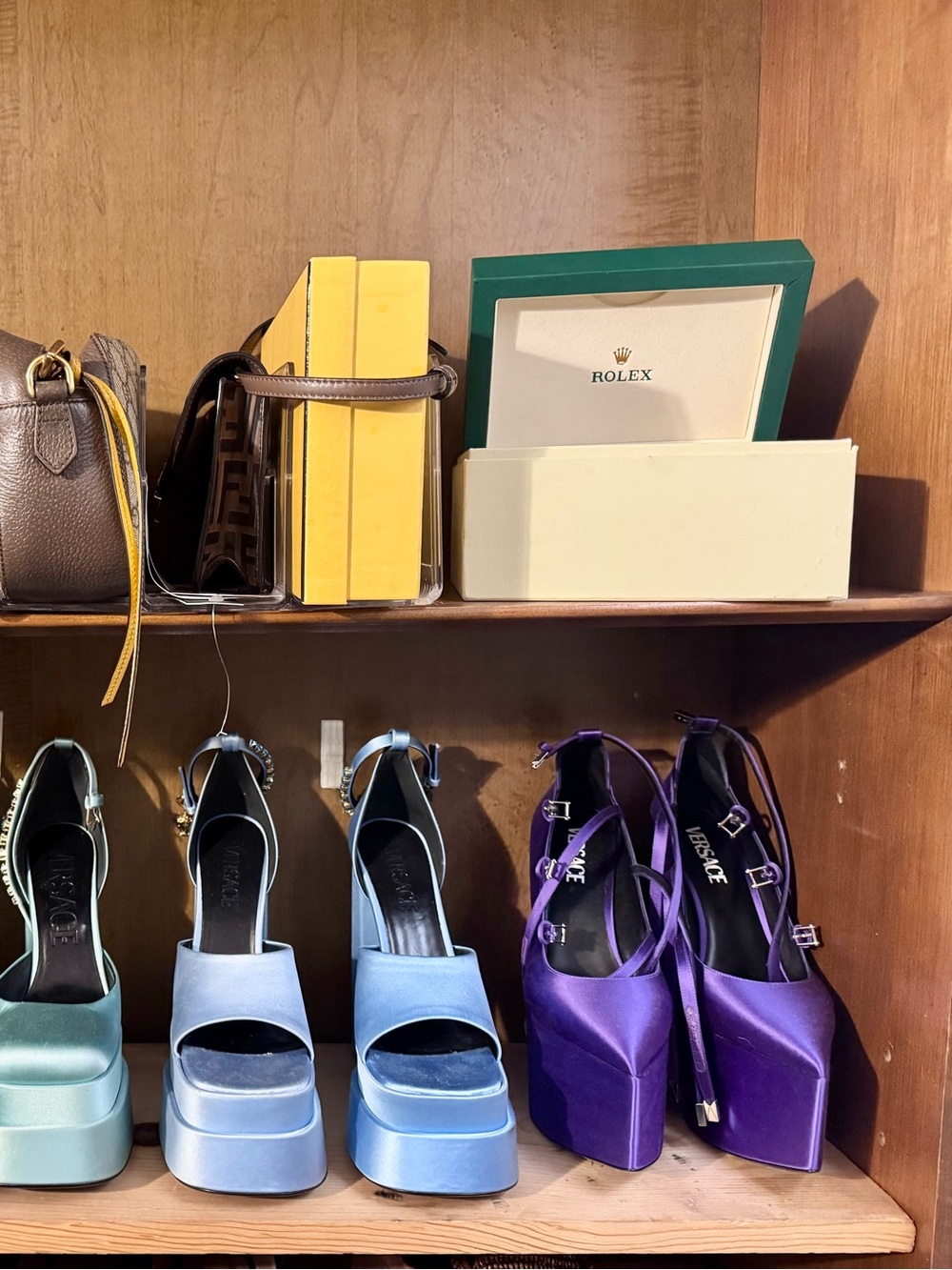 Versace Medusa Aevitas Satin Platform Pumps